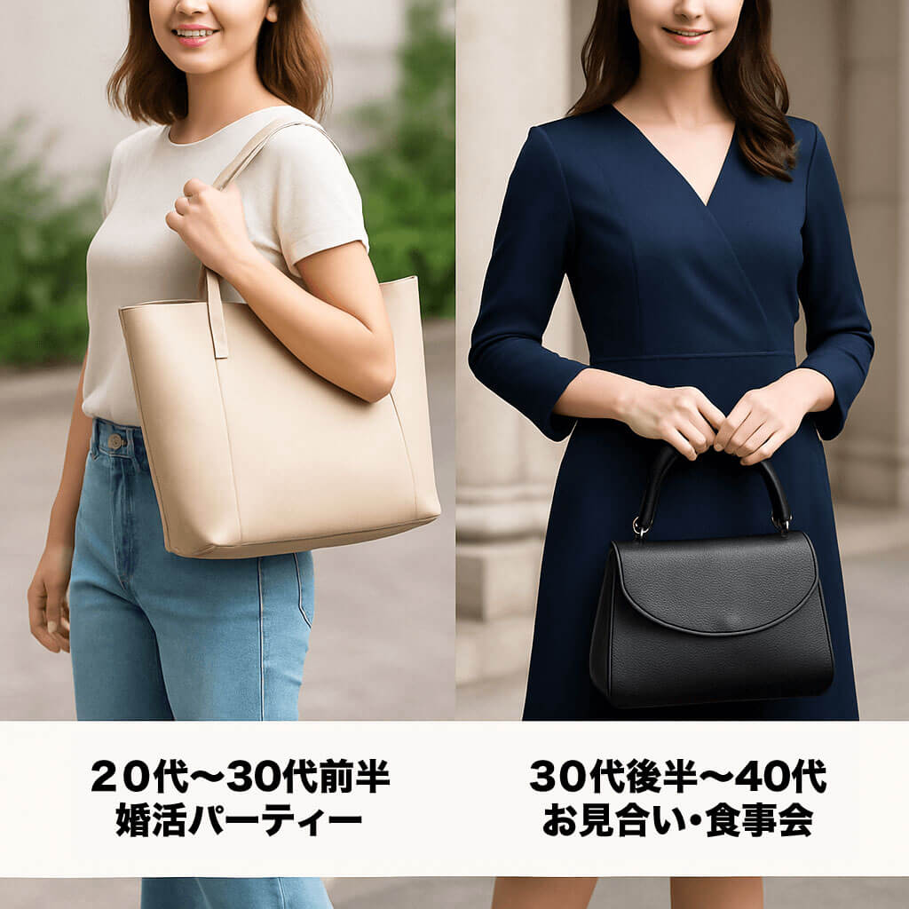 年代・シーン別 婚活バッグ比較